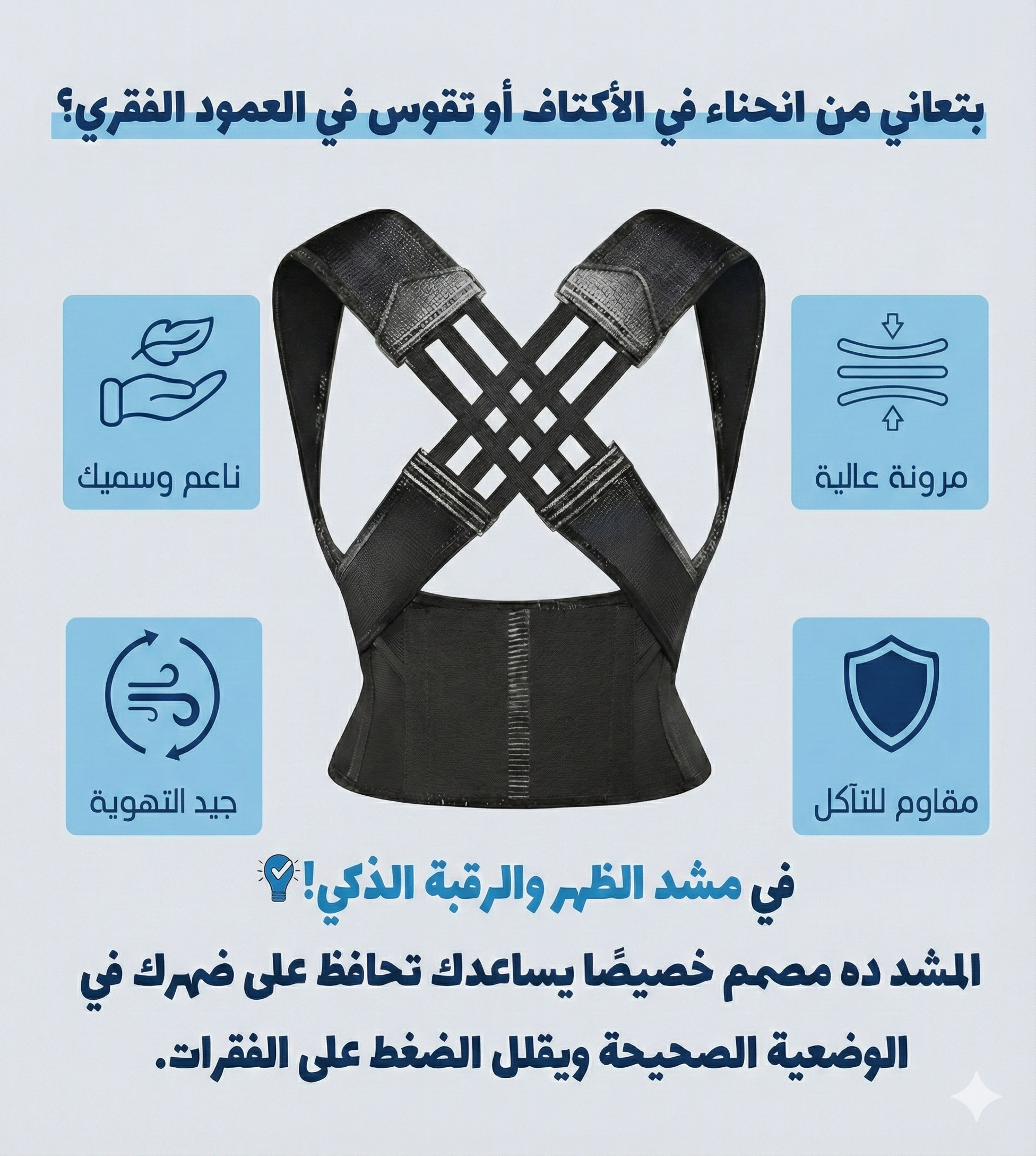 Posture Corrector for Women and Men – Back, Neck & Shoulder Support