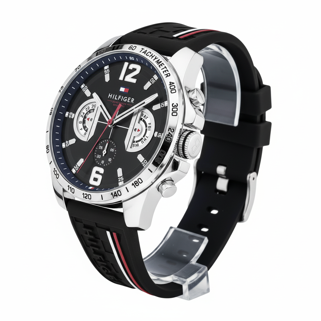 Tommy Hilfiger  Black Rubber Strap