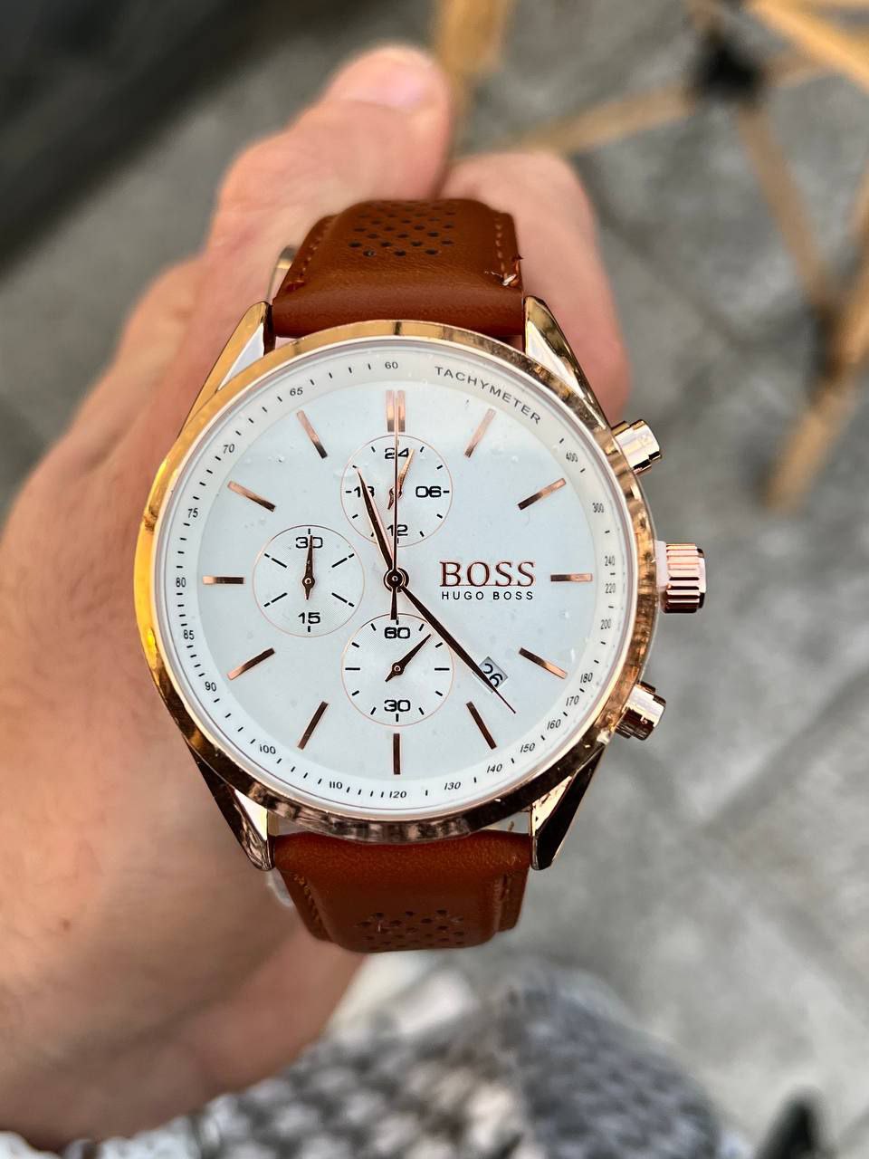 Boss watch leather