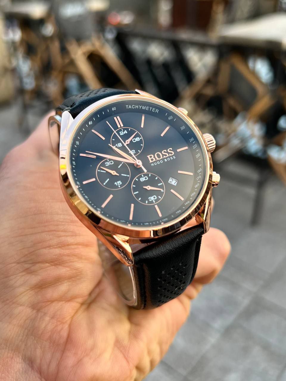 Boss watch leather