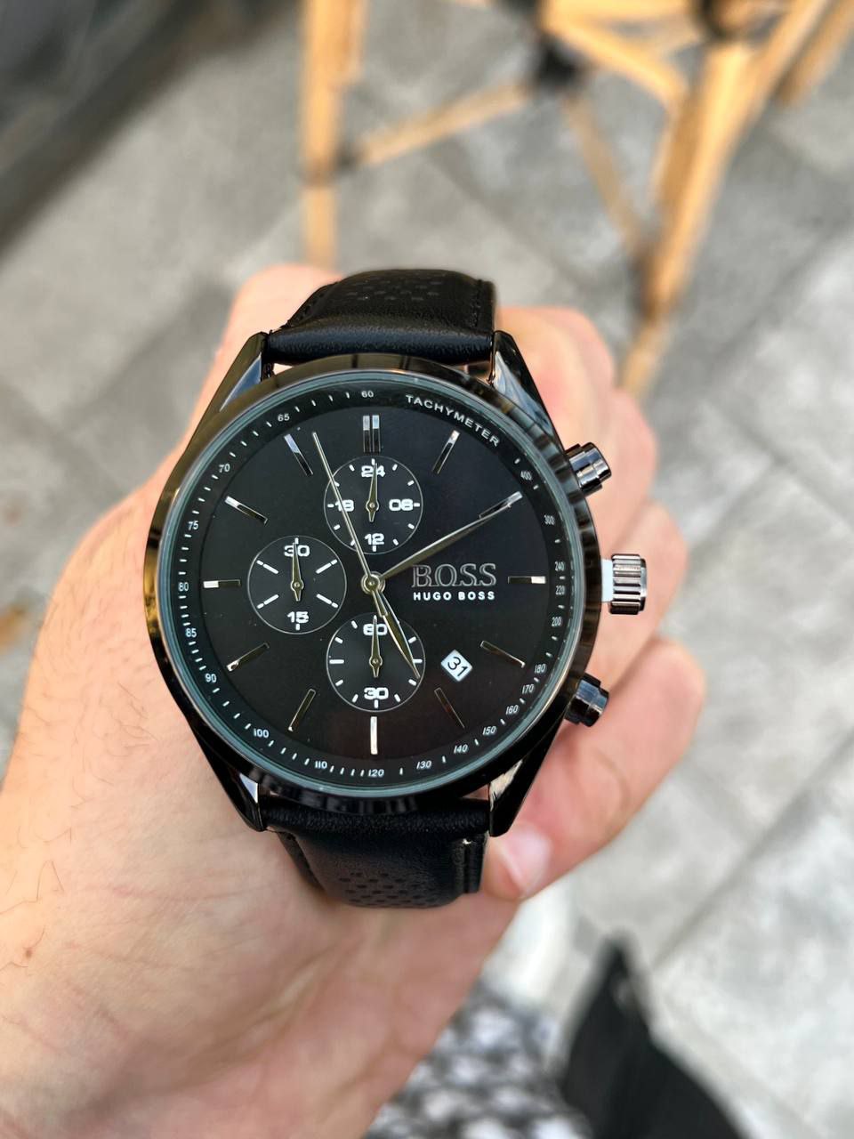 Boss watch leather