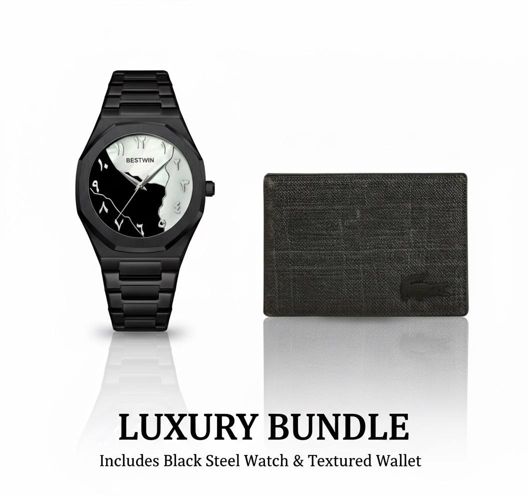 Bestwin arabic dial & lacoste wallet bundle