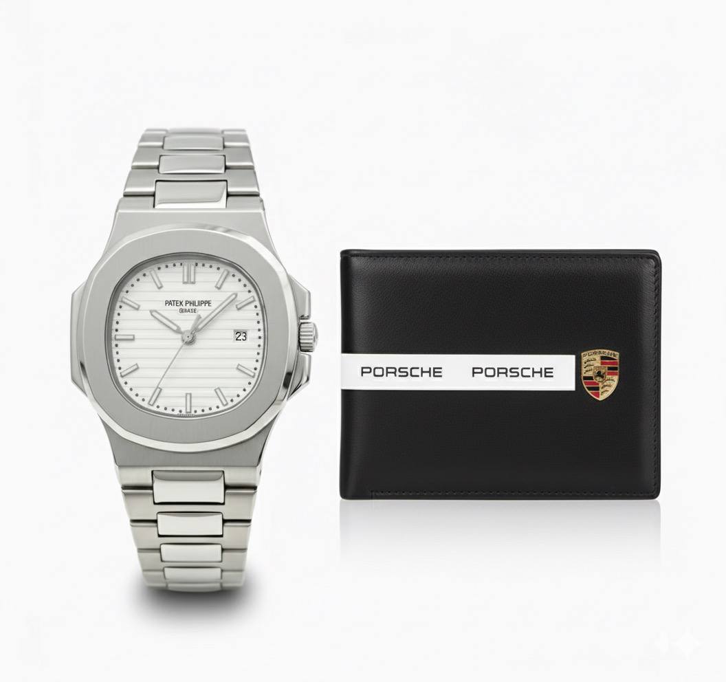 Patek phlippe metal & porsche wallet bundle