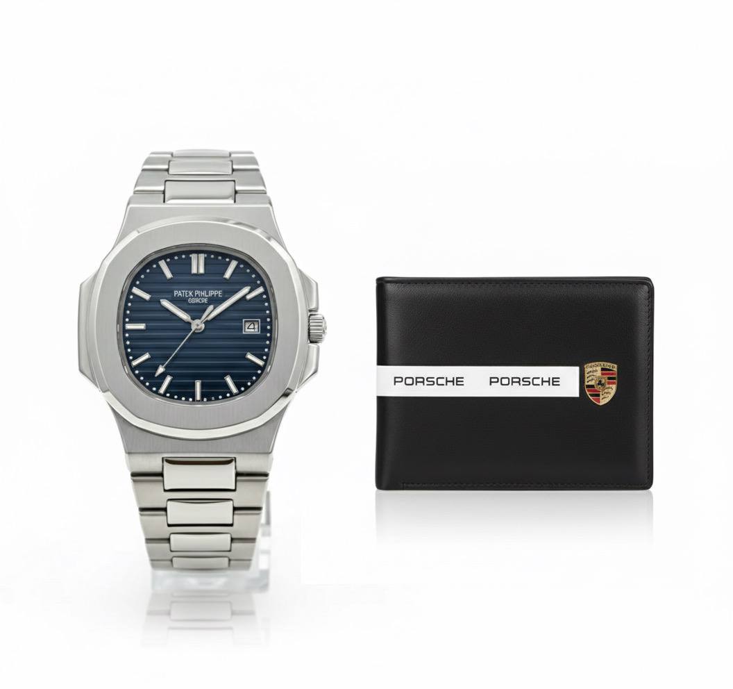 Patek phlippe metal & porsche wallet bundle