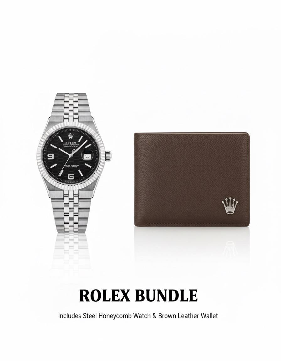 Rolex watch & Rolex wallet bundle