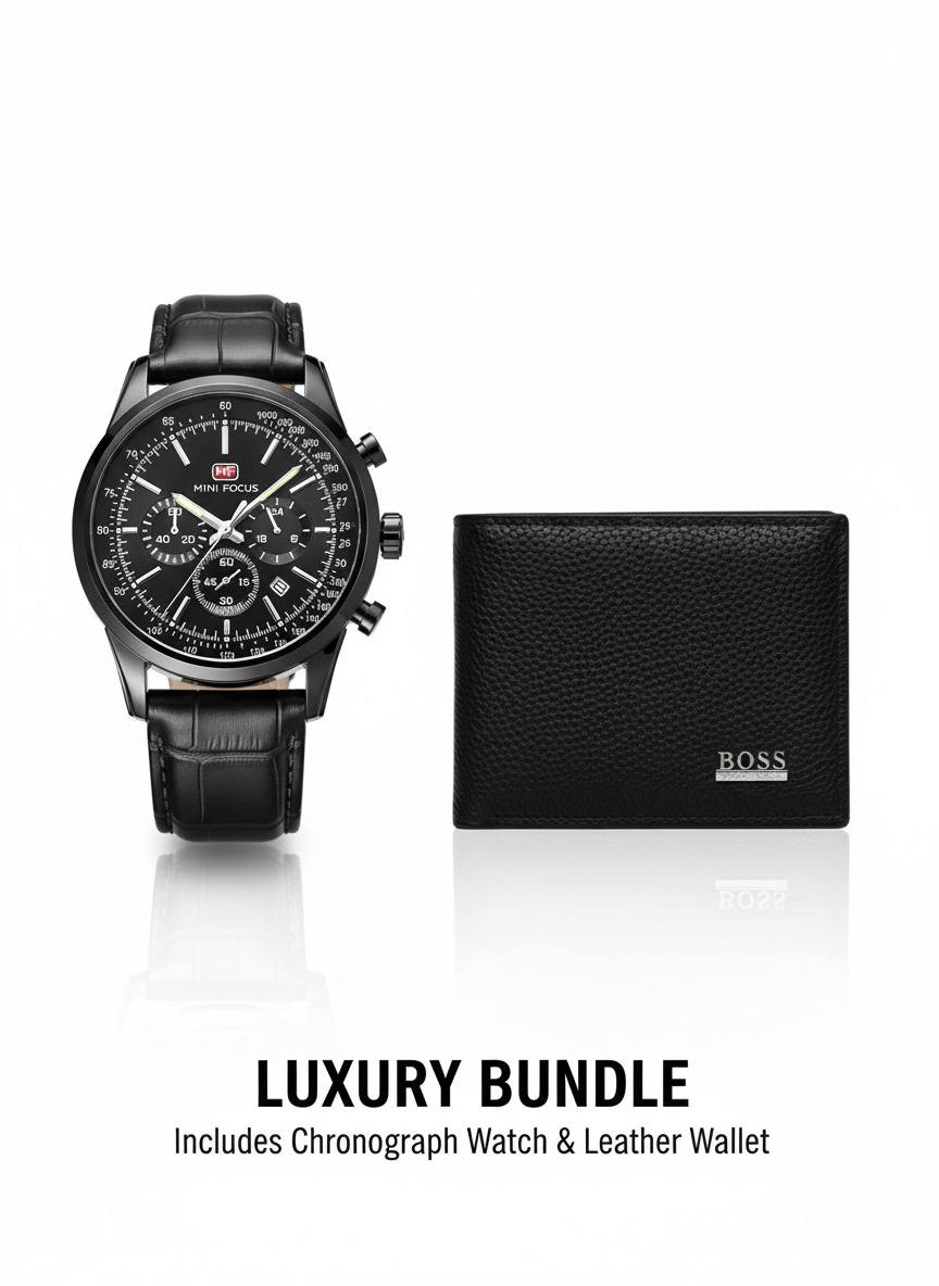 Mini focus leather & boss wallet bundle