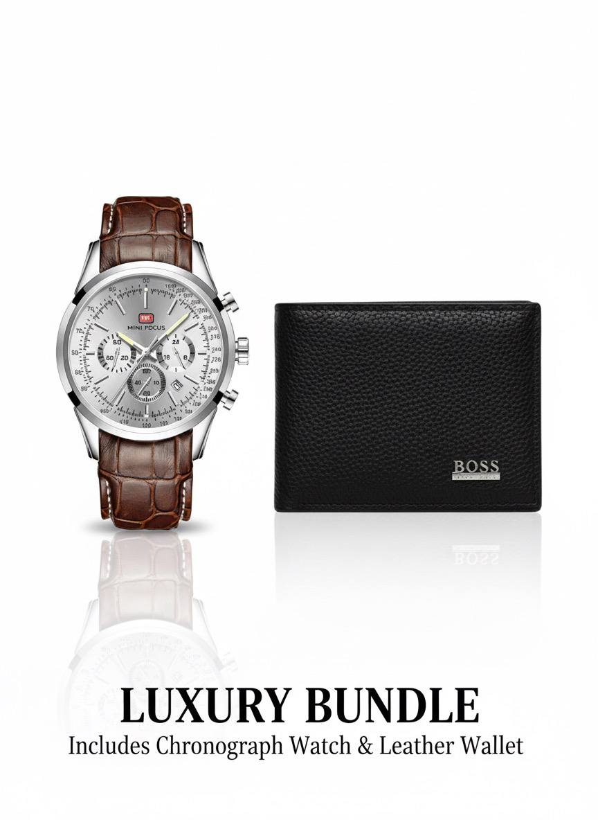 Mini focus leather & boss wallet bundle